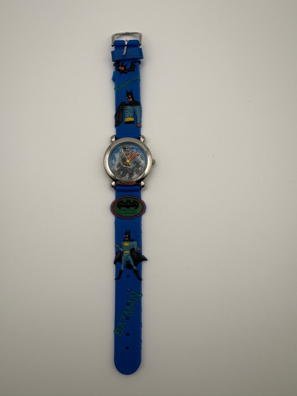 Kids‎ Blue Batman Silicone Strap Watch New Battery Works!